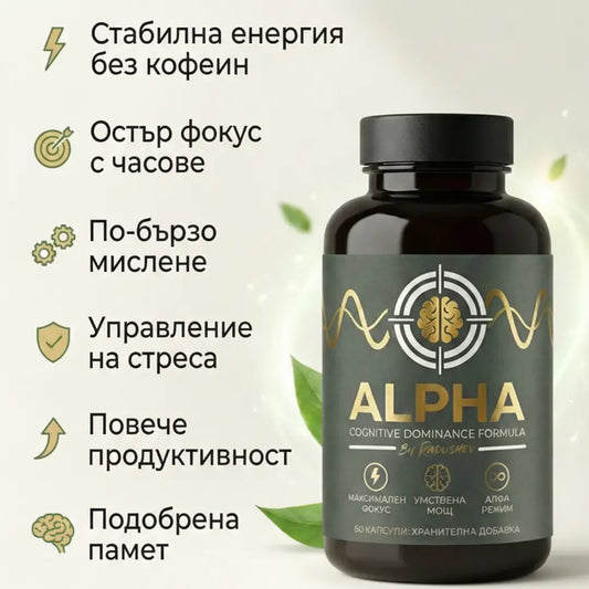 Алфа - Хранителна добавка за енергия, фокус и спокойствие