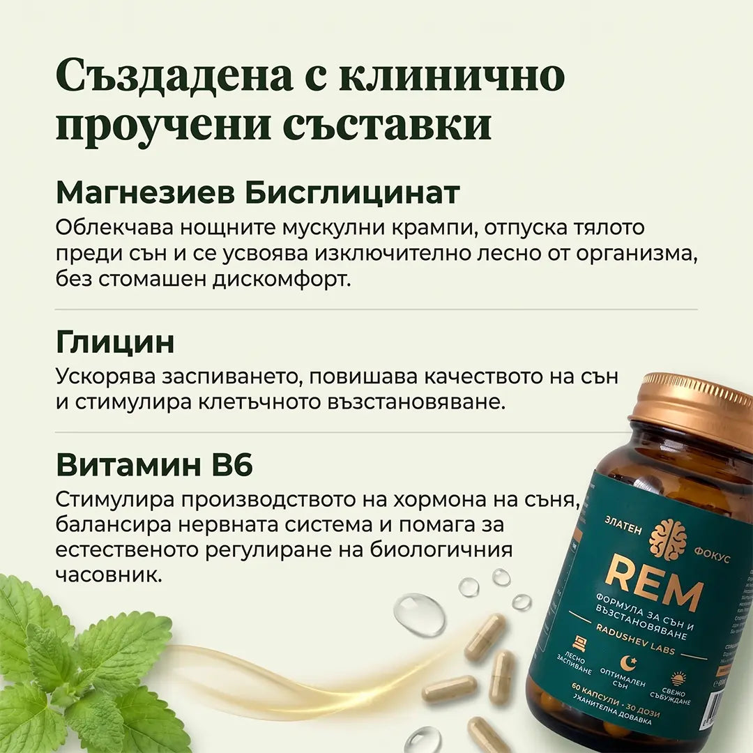Спокоен, Възстановяващ Сън от Първата Нощ с „REM“